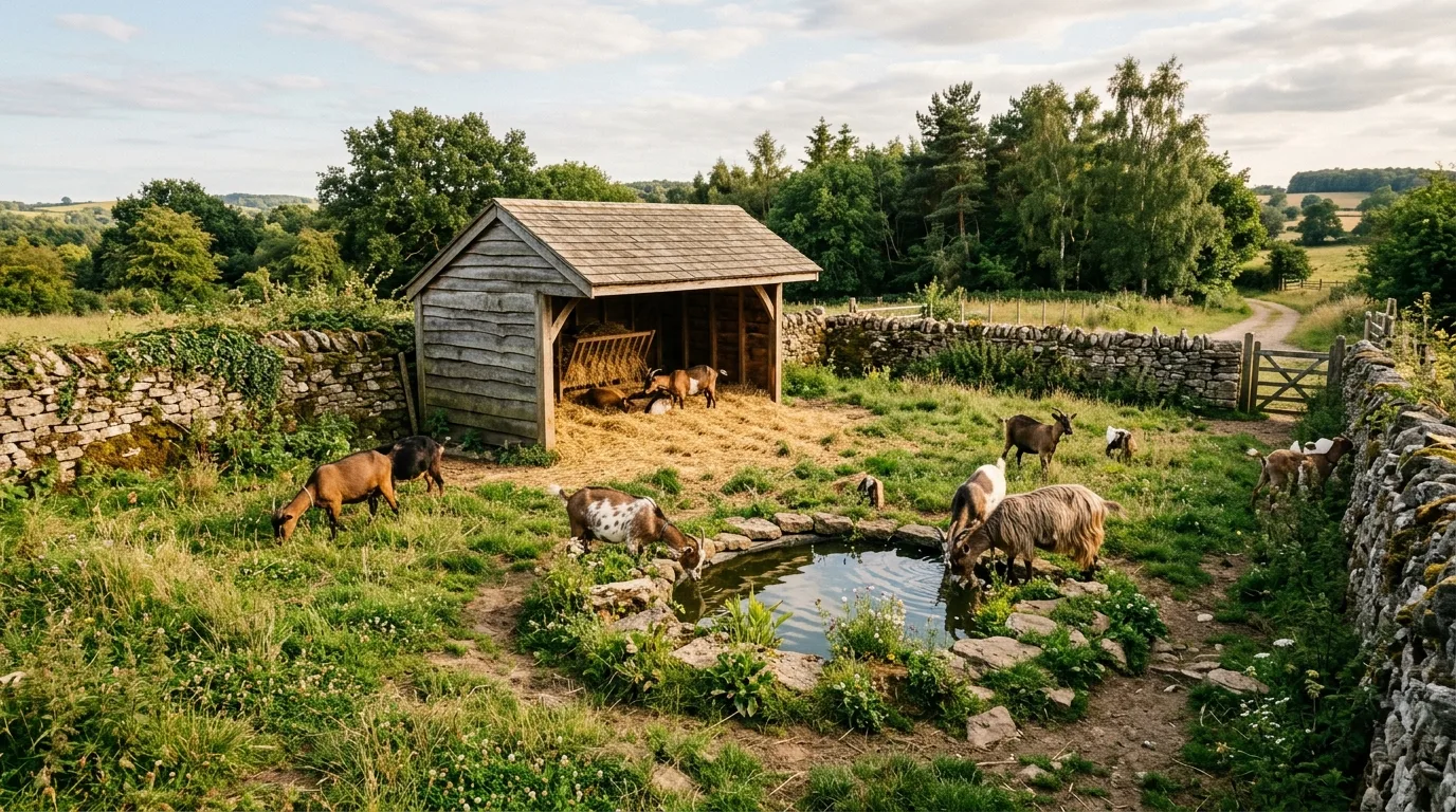 Stone Wall Goat Enclosure
